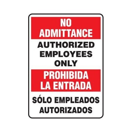 BILINGUAL Safety Sign NO SBMADM029XP